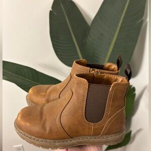 Brown Leather Kids Boots